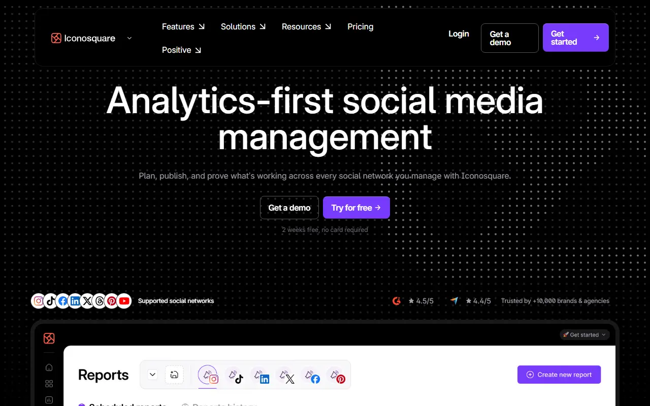Iconosquare homepage screenshot